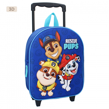 Ghiozdane și Rucsacuri - Troler 3D multicolor, cu un compartiment, 32x26x11 cm, beretele ajustabile si captusite, Another Dimension, Paw Patrol
