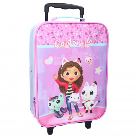 Trolere de călători - Troler copii, dimensiuni 41x30x14 cm, Multicolor, Made To Roll, Gabby's Dollhouse