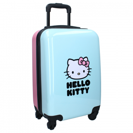 Trolere de călători - Troler copii, dimensiuni 46x33x21 cm, ABS, Multicolor, Voyage Vibes, Hello Kitty