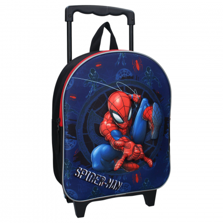 Ghiozdane și Rucsacuri - Troler multicolor 3D, cu bretele ajustabile si intarite, 32x26x11 cm, Great Escapes, Spiderman
