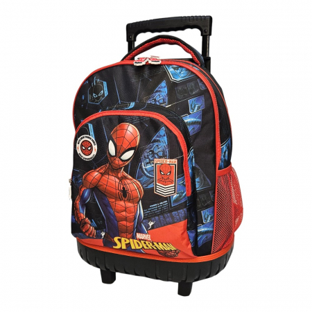 Troler multicolor cu bretele ajustabile si intarite, Grande, doua compartimente, 44x33x23 cm, Spiderman [2]