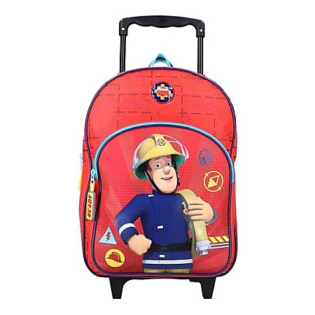 Ghiozdane și Rucsacuri - Troller Pompierul Sam Unstoppable Hero, Roșu, 38 x 28 x 12 cm