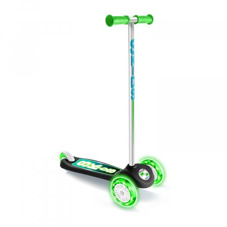 Trotinete - Trotineta intuitiva cu 3 roti, manere confortabile, platforma antiderapanta, roti acoperite cu material PVC si luminoase, frana posterioara cu piciorul, Skids Control Light