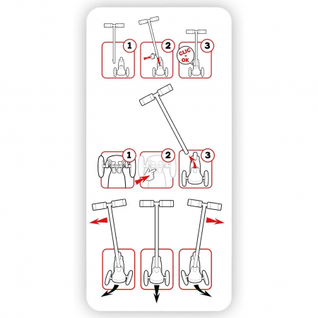 Trotineta intuitiva cu 3 roti, multicolor, manere confortabile, platforma antiderapanta, roti acoperite cu material PVC, frana posterioara cu piciorul, Stitch [3]