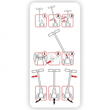 Trotineta intuitiva cu 3 roti, roz, manere confortabile, platforma antiderapanta, roti acoperite cu material PVC, frana posterioara cu piciorul [3]