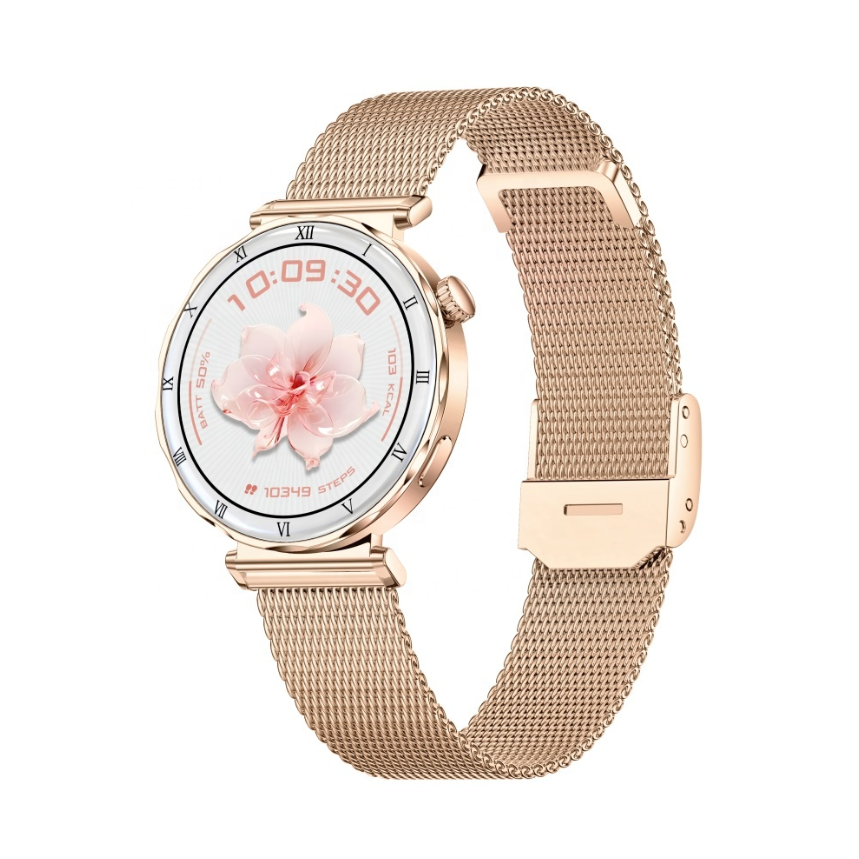 Ceas SmartWatch Dama ZENARK® i22 PRO, SUPER AMOLED, Auriu [18]