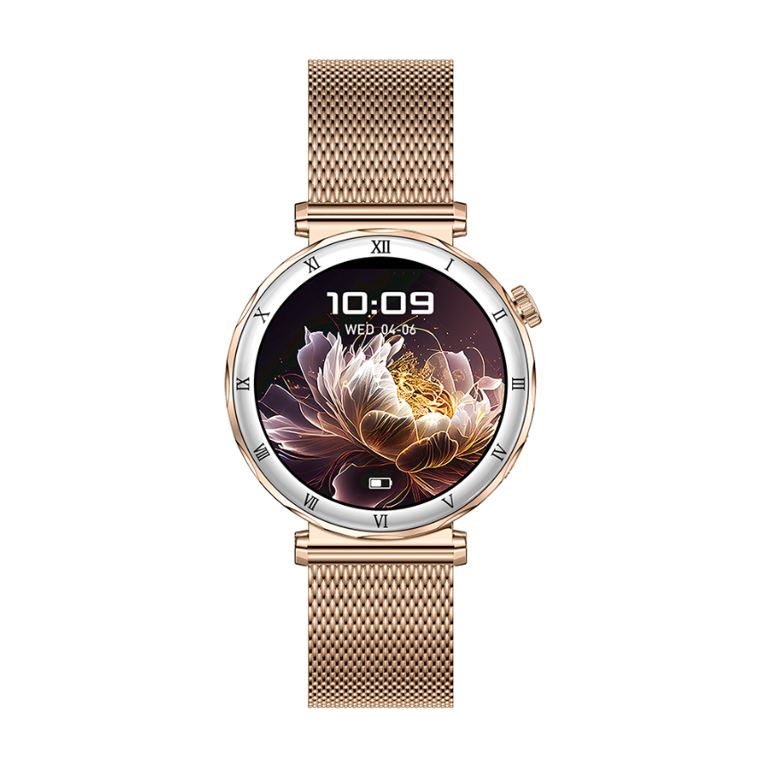 Ceas SmartWatch Dama ZENARK® i22 PRO, SUPER AMOLED, Auriu [17]