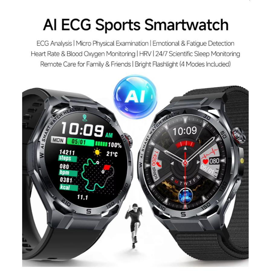 Ceas SmartWatch ZENARK® X-ET 47 PRO, Ecran IPS Ultra 4K, Functii sanatate, Negru [10]