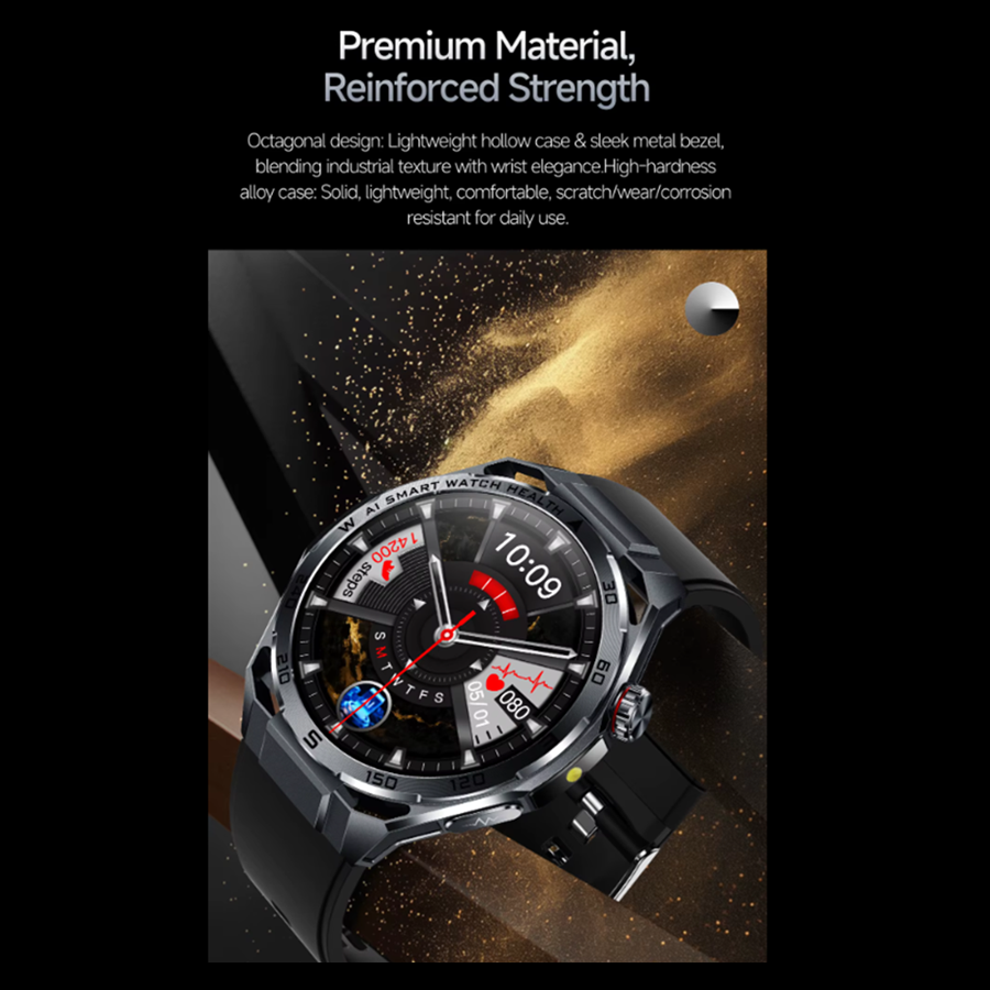 Ceas SmartWatch ZENARK® X-ET 47 PRO, Ecran IPS Ultra 4K, Functii sanatate, Negru [5]