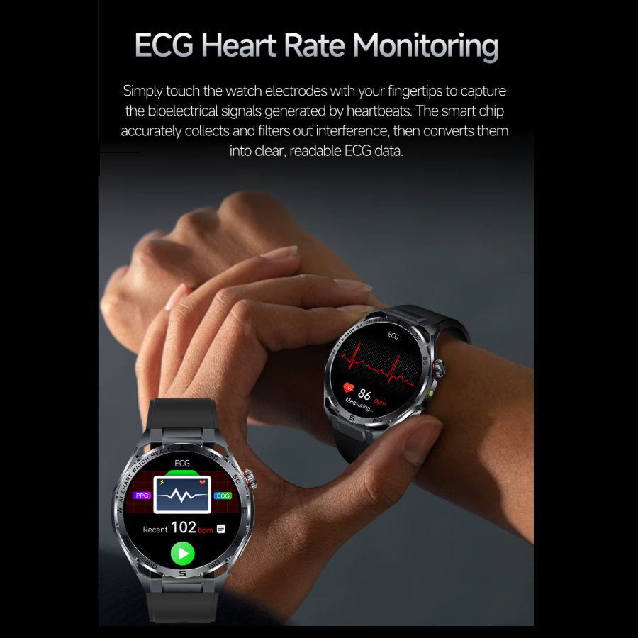 Ceas SmartWatch ZENARK® X-ET 47 PRO, Ecran IPS Ultra 4K, Functii sanatate, Negru [6]