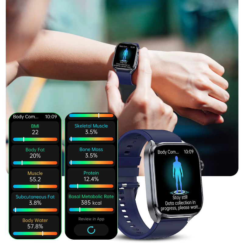 Ceas SmartWatch ZENARK® MEDX 13 PRO, Ecran IPS Ultra 4K, 2 Bratari, Functie SOS Persoane in Varsta, Lanterna LED, SOS LED, Sporturi Multiple, Negru [15]