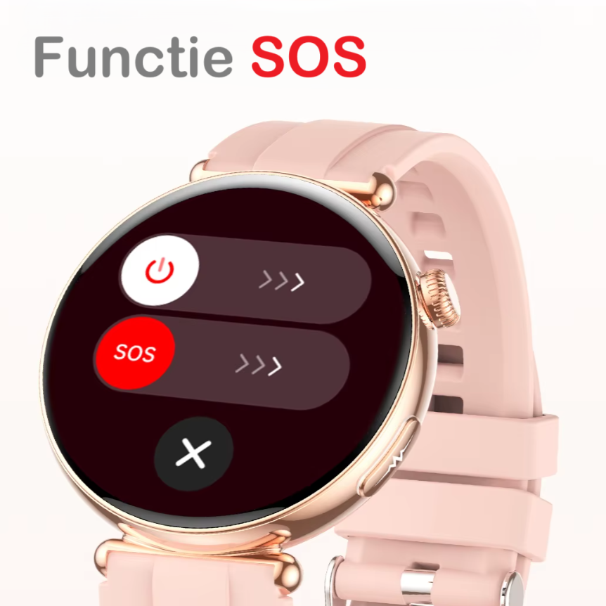 Ceas SmartWatch de Dama ZENARK® MED EX 9 PRO, Ecran AMOLED Ultra HD 4K, 2 Bratari, Functii sanatate, Sporturi multiple, Gold [11]