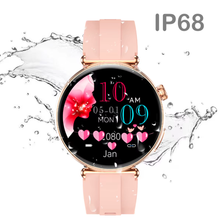 Ceas SmartWatch de Dama ZENARK® MED EX 9 PRO, Ecran AMOLED Ultra HD 4K, 2 Bratari, Functii sanatate, Sporturi multiple, Gold [18]