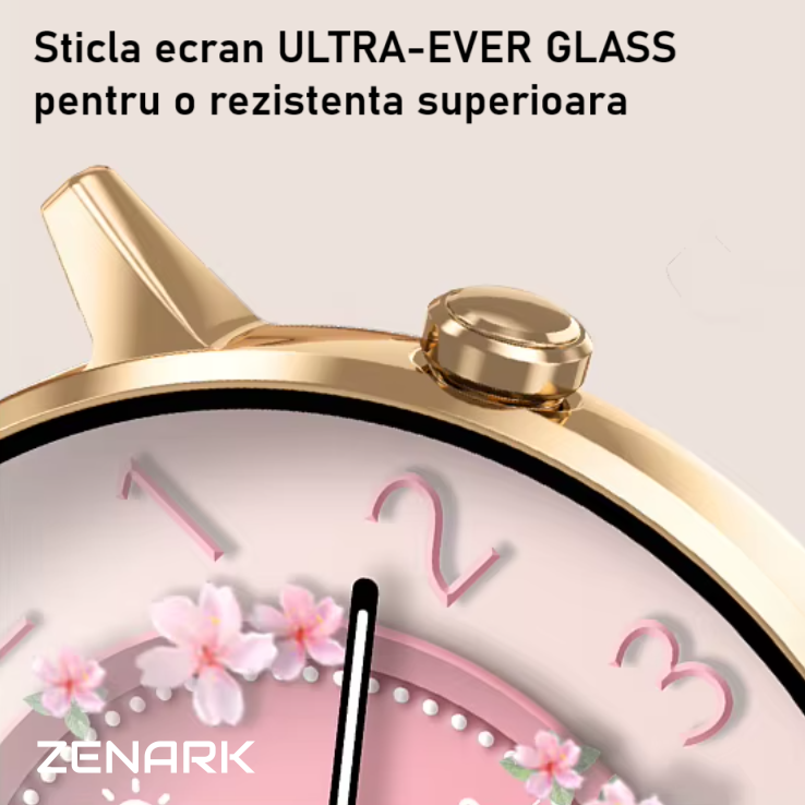 Ceas SmartWatch ZENARK® Dbit 8, 2 Bratari, Ecran 1.32 inch AMOLED Ultra HD 4K, Functii sanatate, Sporturi multiple, Lanterna, Negru [4]