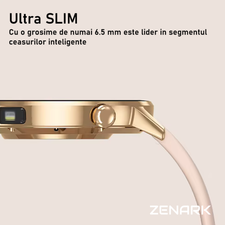 Ceas SmartWatch ZENARK® Dbit 8, 2 Bratari, Ecran 1.32 inch AMOLED Ultra HD 4K, Functii sanatate, Sporturi multiple, Lanterna, Negru [6]