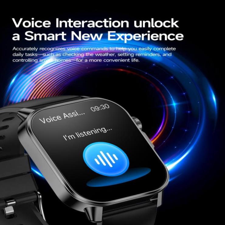 Ceas SmartWatch ZENARK® ET57 ONE, Ecran IPS UHD 4K, Functii sanatate, +100 Sporturi, Negru [16]
