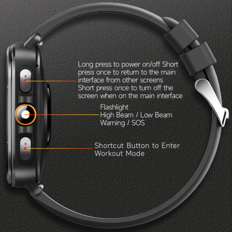 Ceas Smartwatch Zenark® T500 S, GPS integrat, Ecran IPS HD, Baterie 450 mAh, Negru [14]
