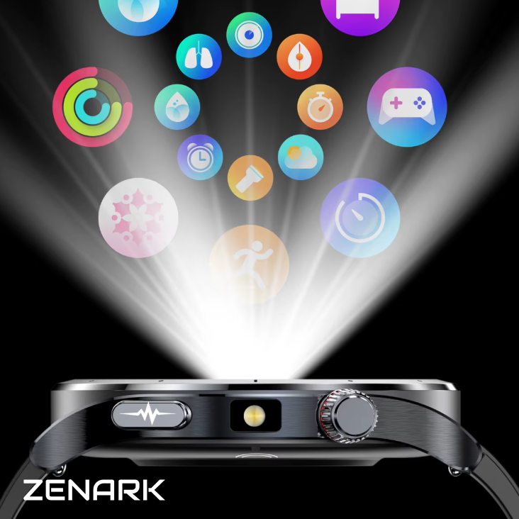 Ceas SmartWatch ZENARK® MED-X 14 PRO, Ecran IPS Ultra 4K, Functii sanatate, Negru [20]