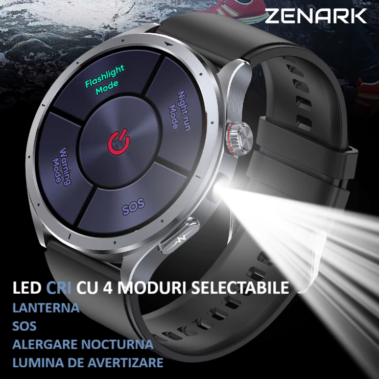Ceas SmartWatch ZENARK® MED-X 14 PRO, Ecran IPS Ultra 4K, Functii sanatate, Negru [17]