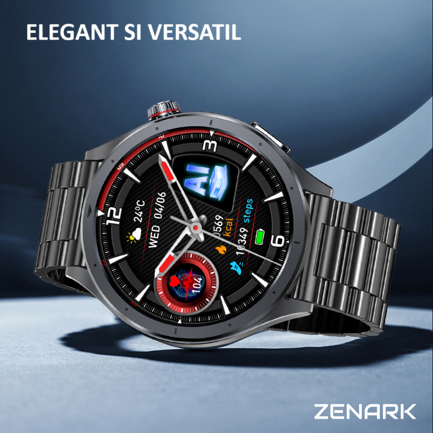 Ceas SmartWatch ZENARK® MED-X 14 PRO, Ecran IPS Ultra 4K, Functii sanatate, Negru [7]