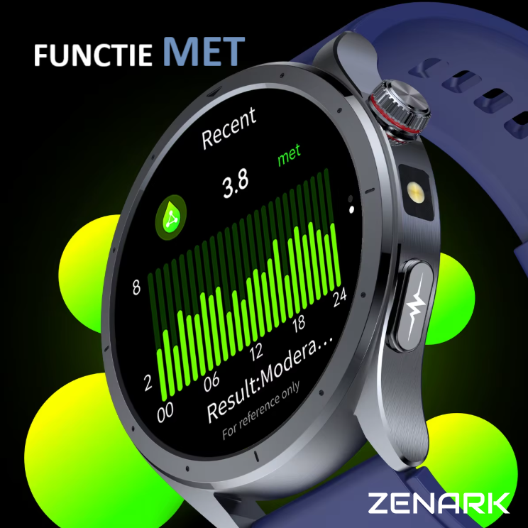 Ceas SmartWatch ZENARK® MED-X 14 PRO, Ecran IPS Ultra 4K, Functii sanatate, Negru [23]