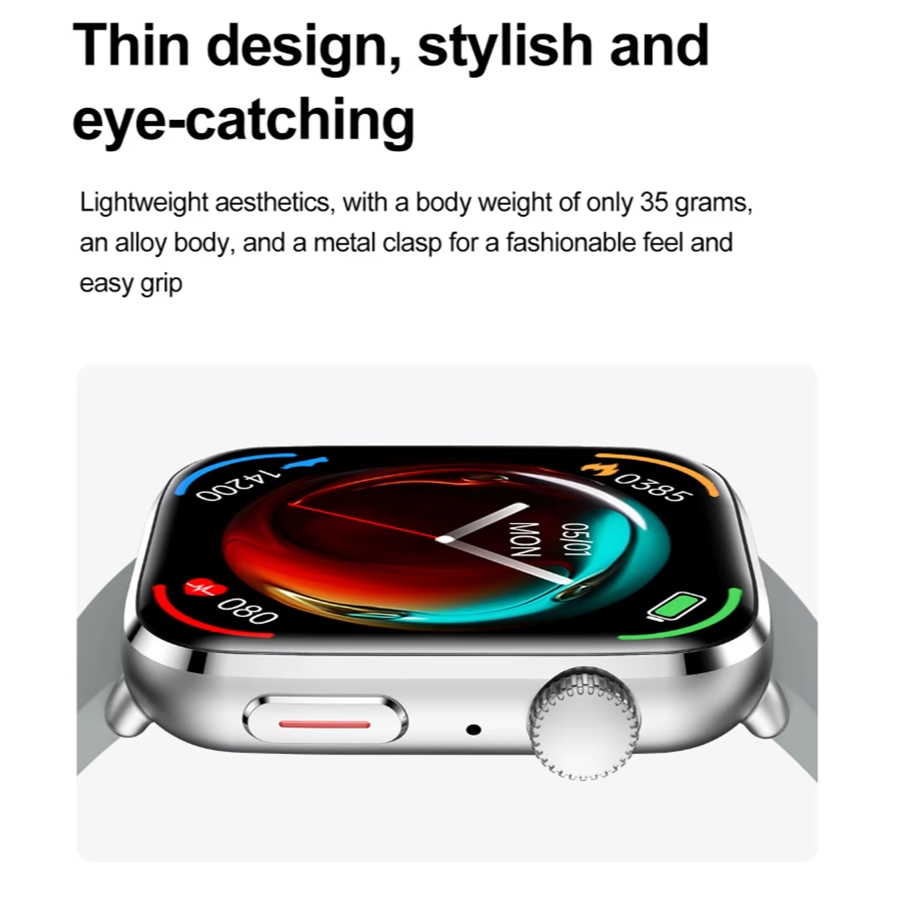 Ceas SmartWatch ZENARK® T9, Ecran Retina Ultra HD, Functii sanatate, 100+ Sporturi, Negru [9]