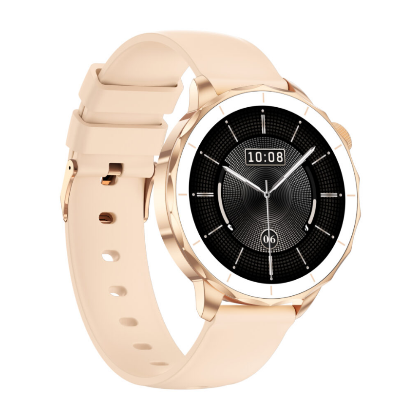 Ceas SmartWatch Dama ZENARK® Watch H65 PRO, 2 Bratari, Ecran AMOLED, Ultra HD 4K, Gold/Rose [3]