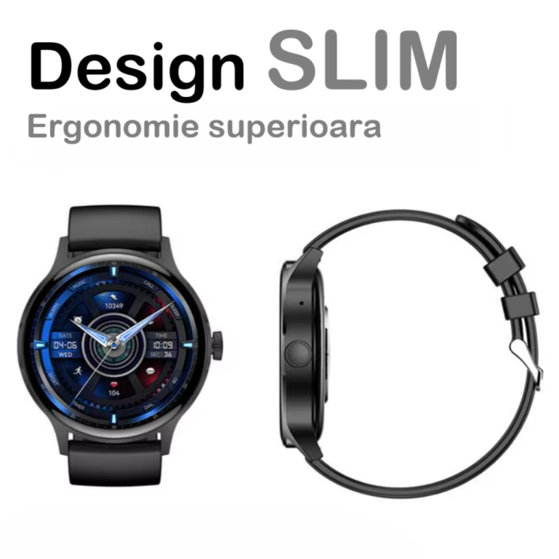 Ceas SmartWatch ZENARK® H30, 2 Bratari, Ecran AMOLED, Rezolutie Ultra HD 4K, Negru [6]