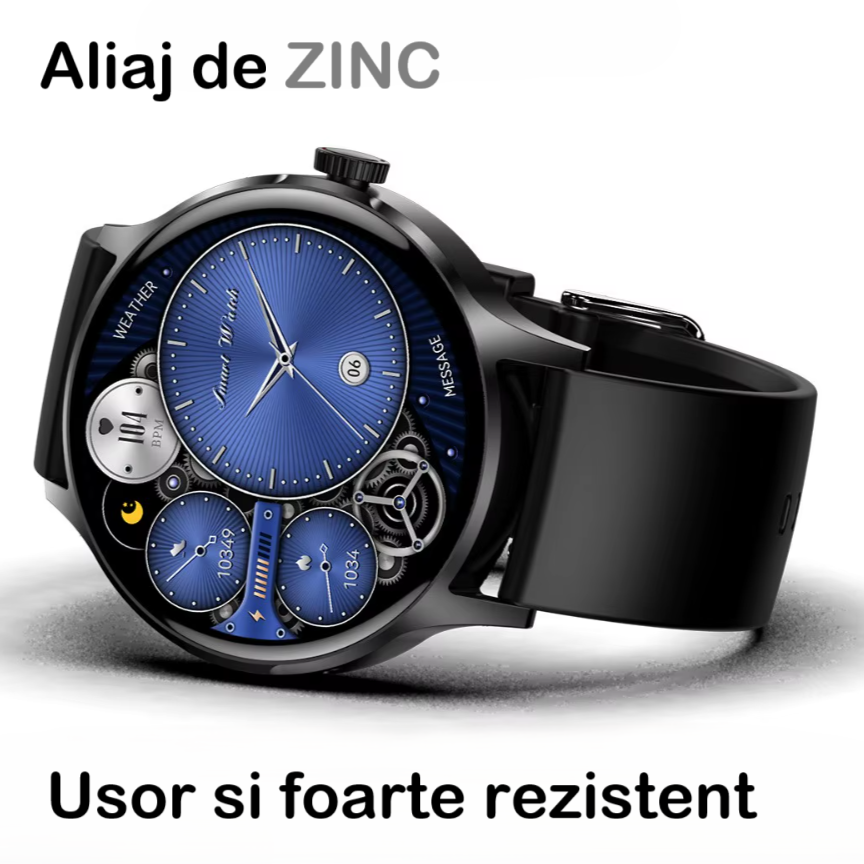 Ceas SmartWatch ZENARK® H30, 2 Bratari, Ecran AMOLED, Rezolutie Ultra HD 4K, Negru [5]