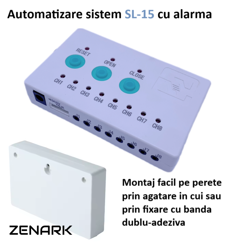 Sistem automat impotriva inundatilor Zenark Stop-Leak SL-15, Electrovalva automata Fast-Lock DN20 3/4, 3 senzori 360 cu cablu [5]
