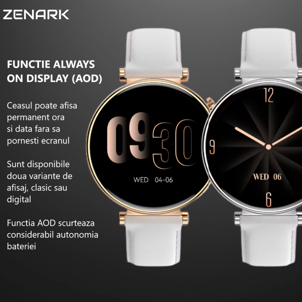 SmartWatch de Dama ZENARK® WatchFit GT5 PRO, Silver - RESIGILAT [5]