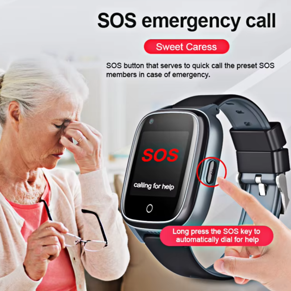 Smartwatch pentru Seniori/Adulti cu Cartela SIM ZENARK® G4 Elder PRO, Negru [6]