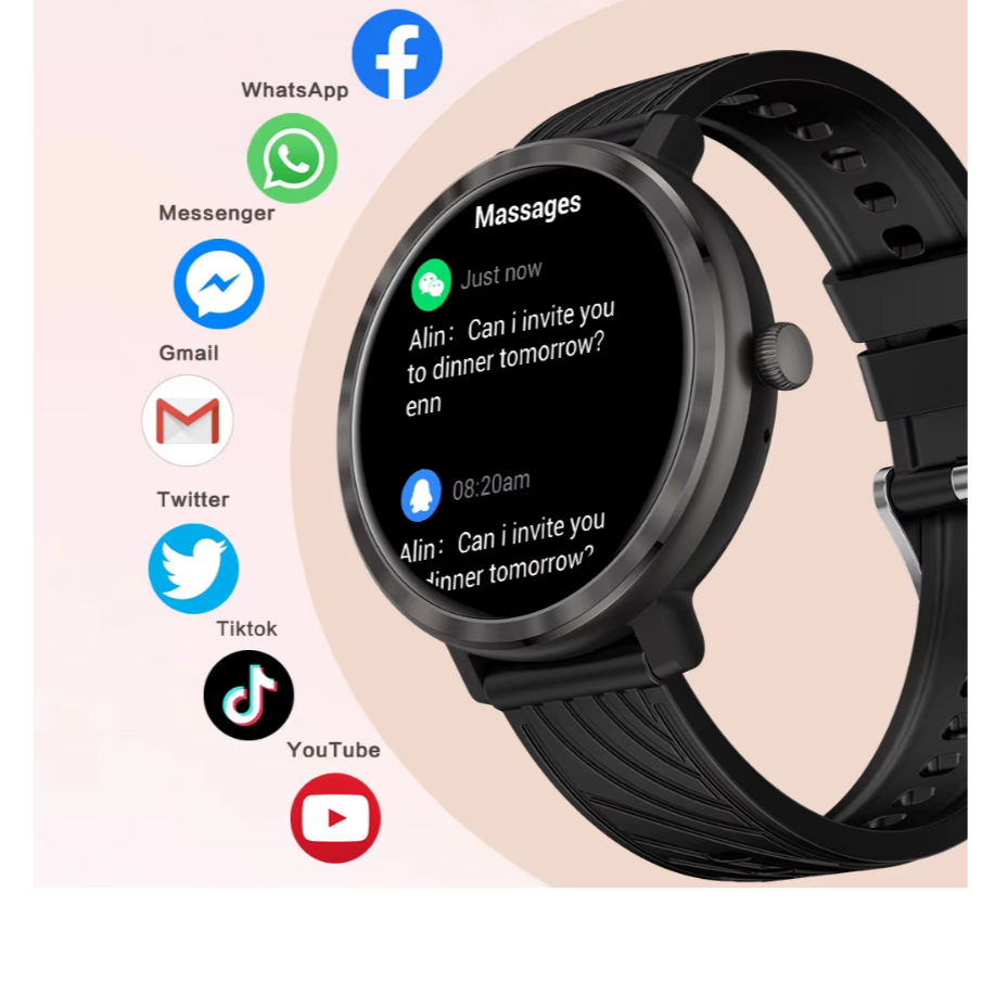 SmartWatch ZENARK® XN 7 PRO, Ecran AMOLED, Negru [5]