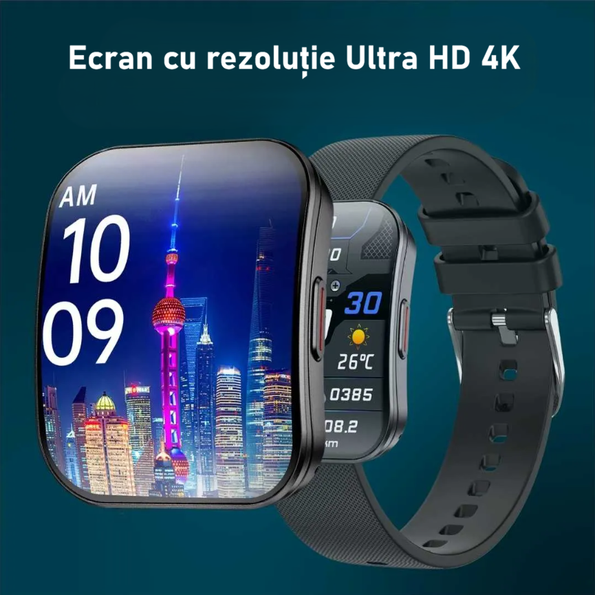 Smartwatch dama ZENARK ULTRA 17 Roz curbat | AMOLED & Apeluri Bluetooth [8]