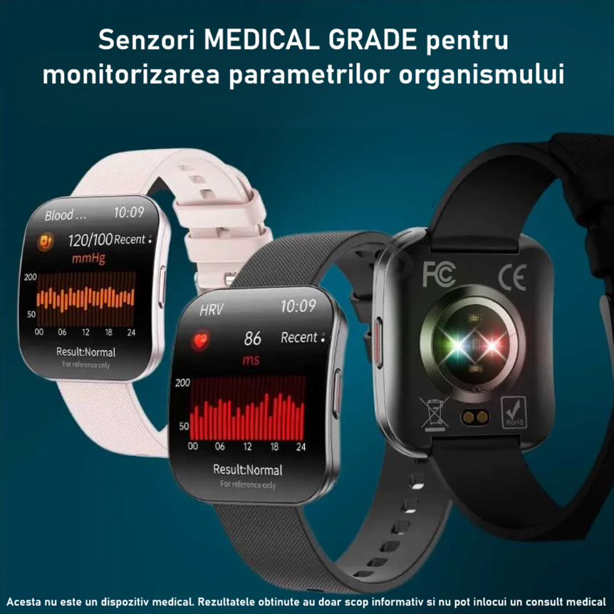 Smartwatch dama ZENARK ULTRA 17 Roz curbat | AMOLED & Apeluri Bluetooth [9]