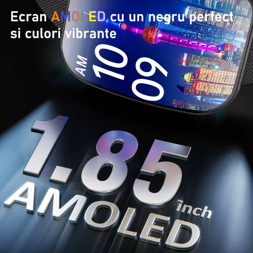 Smartwatch dama ZENARK ULTRA 17 Roz curbat | AMOLED & Apeluri Bluetooth [7]