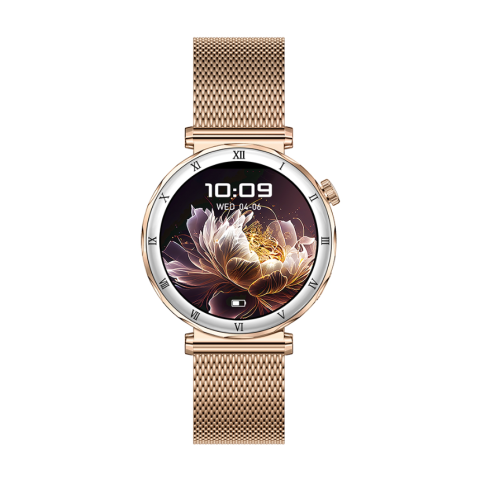 Ceas SmartWatch Dama ZENARK® i22 PRO, SUPER AMOLED, Auriu [16]