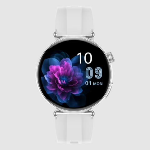 Ceas SmartWatch de Dama ZENARK® MED EX 9 PRO, Ecran AMOLED Ultra HD 4K, 2 Bratari, Functii sanatate, Sporturi multiple, Silver [2]
