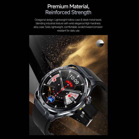 Ceas SmartWatch ZENARK® X-ET 47 PRO, Ecran IPS Ultra 4K, Functii sanatate, Negru [4]