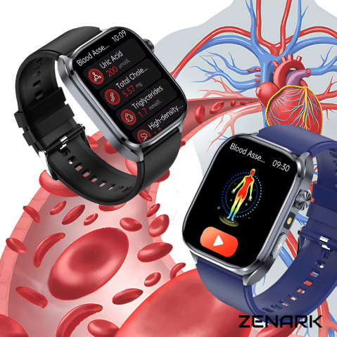 Ceas SmartWatch ZENARK® MEDX 13 PRO, Ecran IPS Ultra 4K, 2 Bratari, Functie SOS Persoane in Varsta, Lanterna LED, SOS LED, Sporturi Multiple, Negru [13]