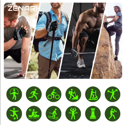 Ceas SmartWatch ZENARK® MEDX 13 PRO, Ecran IPS Ultra 4K, 2 Bratari, Functie SOS Persoane in Varsta, Lanterna LED, SOS LED, Sporturi Multiple, Negru [18]