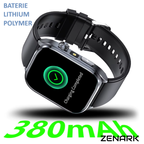 Ceas SmartWatch ZENARK® MEDX 13 PRO, Ecran IPS Ultra 4K, 2 Bratari, Functie SOS Persoane in Varsta, Lanterna LED, SOS LED, Sporturi Multiple, Negru [5]