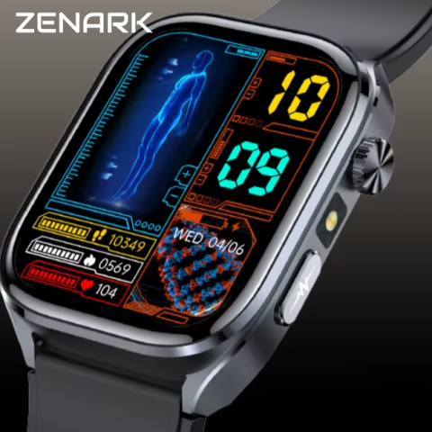 Ceas SmartWatch ZENARK® MEDX 13 PRO, Ecran IPS Ultra 4K, 2 Bratari, Functie SOS Persoane in Varsta, Lanterna LED, SOS LED, Sporturi Multiple, Negru [3]