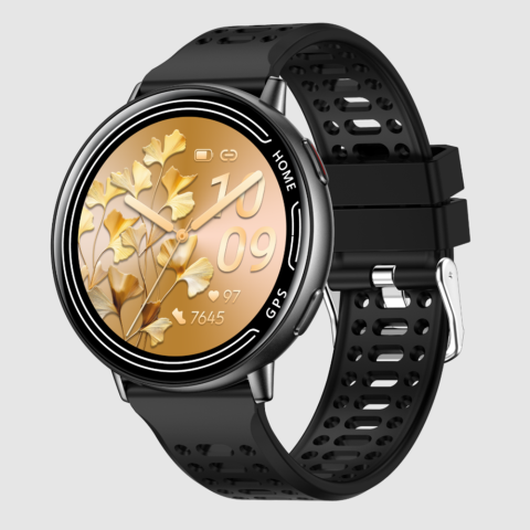 Ceas SmartWatch ZENARK® K100, Ecran Ultra HD 360x360, 2 bratari incluse, GPS integrat, 100+ Sporturi, Negru [5]