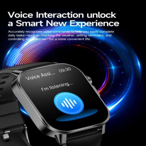 Ceas SmartWatch ZENARK® ET57 ONE, Ecran IPS UHD 4K, Functii sanatate, +100 Sporturi, Negru [15]