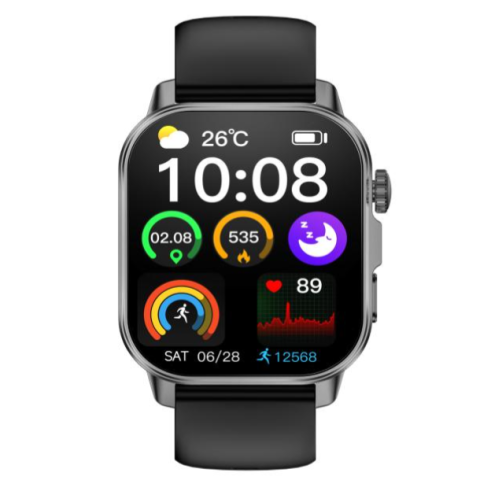 Ceas SmartWatch ZENARK® ET57 ONE, Ecran IPS UHD 4K, Functii sanatate, +100 Sporturi, Negru [17]
