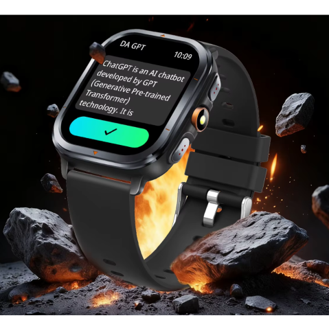 Ceas Smartwatch Zenark® T500 S, GPS integrat, Ecran IPS HD, Baterie 450 mAh, Negru [15]