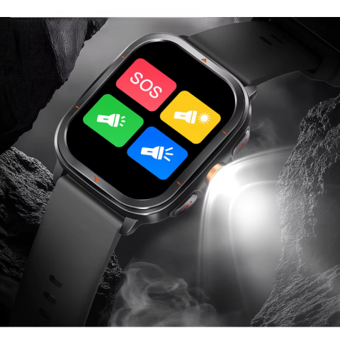 Ceas Smartwatch Zenark® T500 S, GPS integrat, Ecran IPS HD, Baterie 450 mAh, Negru [7]