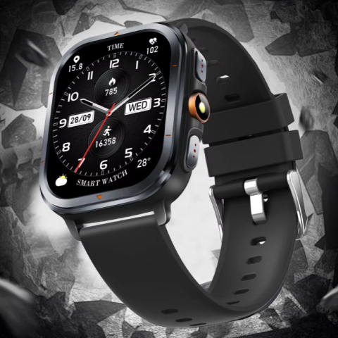 Ceas Smartwatch Zenark® T500 S, GPS integrat, Ecran IPS HD, Baterie 450 mAh, Negru [16]