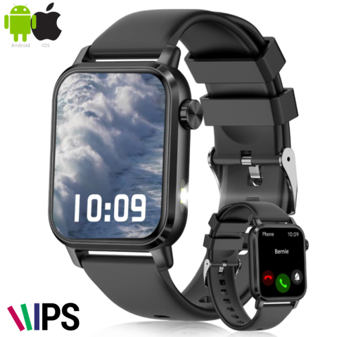 SLIM series - Ceas SmartWatch ZENARK® VZ 3 LITE, Ecran Ultra HD, Negru